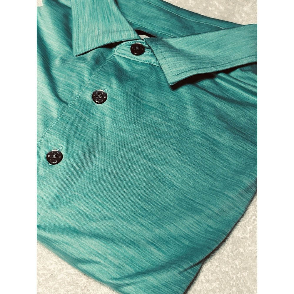 FootJoy Golf Shirt 2Xl Sea Turtle Green Heather Performance Polo Stretch Mint